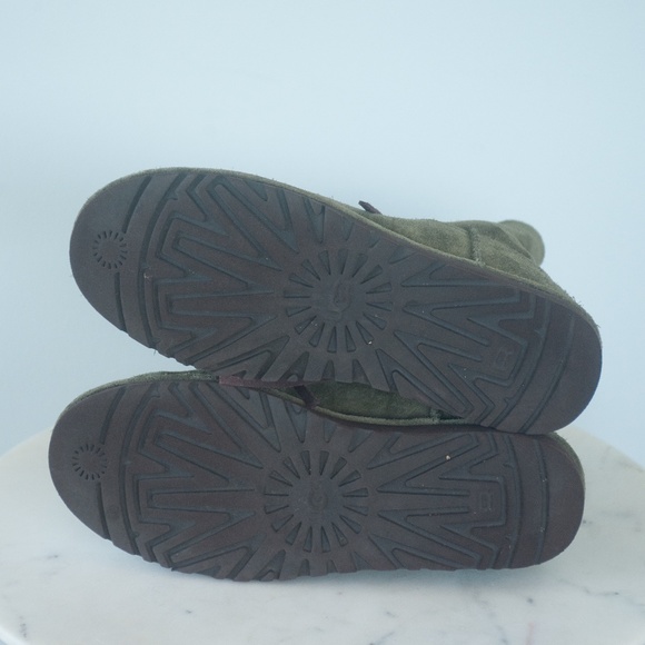 UGG Elvi Olive Green Classic Suede Harness Boots - Picture 10 of 12